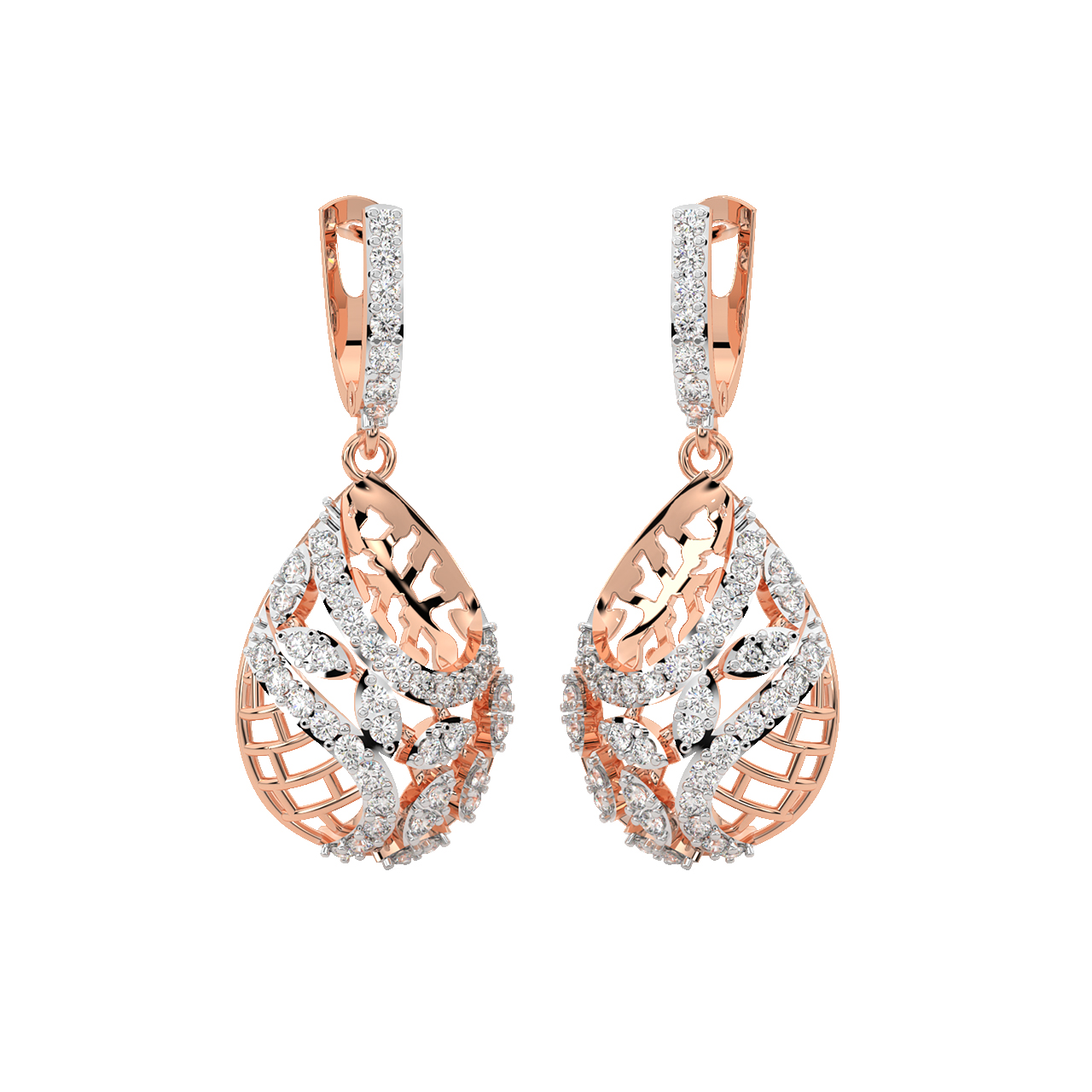 Aggie Round Diamond Earrings